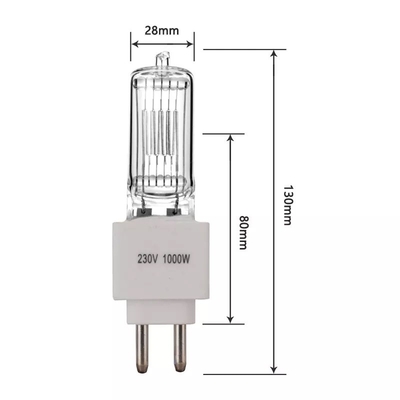 Λαμπτήρας χαλαζία 230V 1000W Λαμπτήρας Αλογόνου Χαλαζία Φως Αλογόνου για Φωτισμό Σκηνής