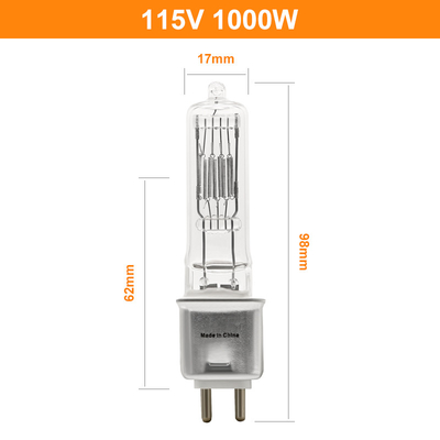 115V 1000 σκηνική τηλεοπτική απεικόνιση διάρκειας ζωής 2000Hours λαμπτήρων χαλαζία Watt