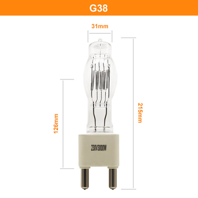 ελαφρύ G38 3200K βαρκών βολβών προβολέων 230V 3000W θαλάσσιο σκηνικό στούντιο αλόγονου