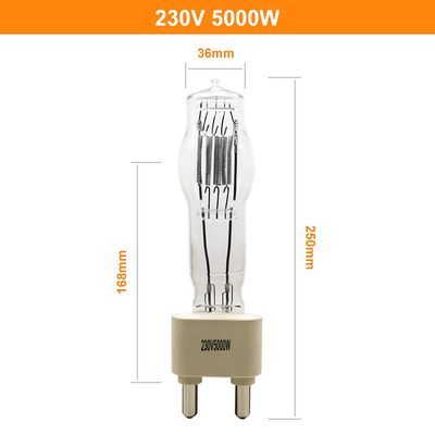 λαμπτήρας 180mm 125000lm αλόγονου βαρκών λαμπών φωτός χαλαζία στούντιο 230V 5000W G38