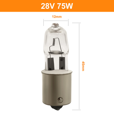 28V κινητήρια βάση ξιφολογχών βολβών 75W προβολέων αλόγονου χαλαζία σιδηροδρόμων τραίνων