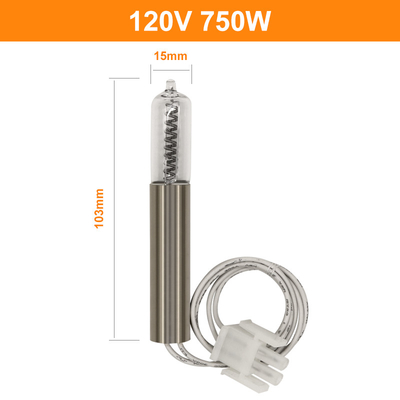 G9.5 υπέρυθρες λάμπες φωτός 750w 120V αλόγονου βολφραμίου χαλαζία βολβών χαλαζία