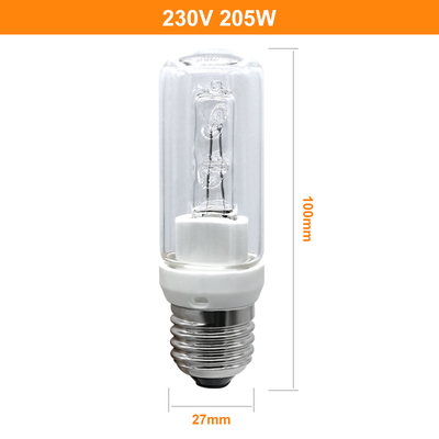Υλικό αλόγονο E27 230V λαμπτήρων 205w αλόγονου βολφραμίου χαλαζία βολβών