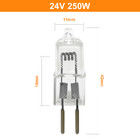 ο λαμπτήρας αλόγονου χαμηλής τάσης 24V 250W διακοσμεί το βολβό αλόγονου Shadowless χειρουργικών επεμβάσεων εργαλειομηχανών προβολέων βολβών καρφιτσών λαμπτήρων κρυστάλλου με χάντρες